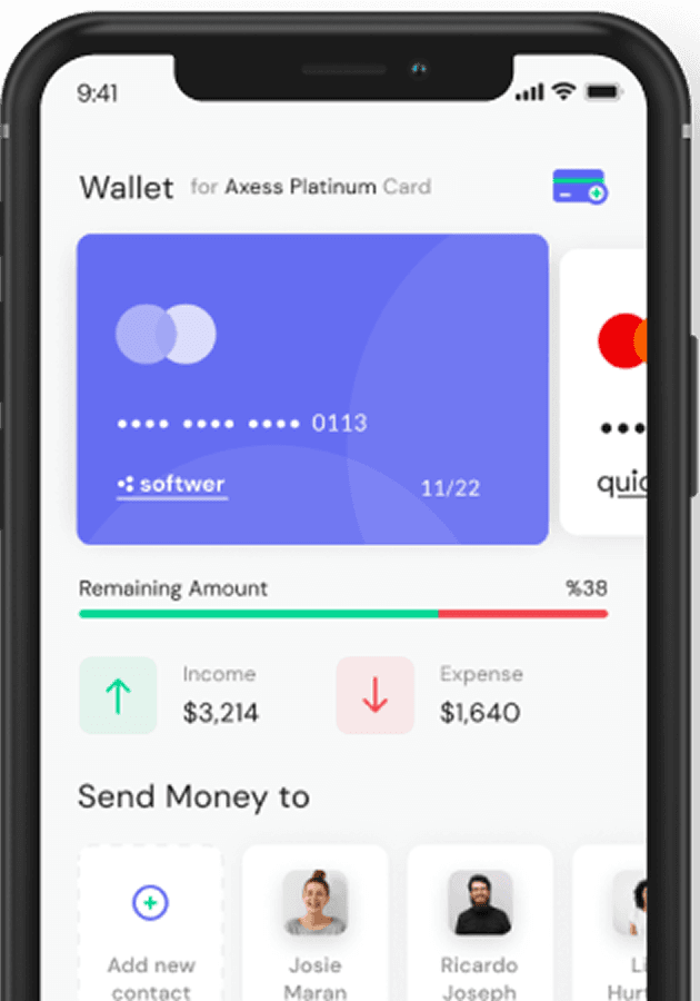 Mobile app interface